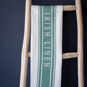 Green Irish Linen Tea Towel