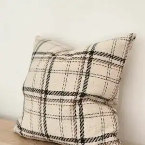 Cream Check Cushion Cover 45x45cm
