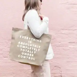 Everything Is Under Control – Stone Canvas Tote Bag 5