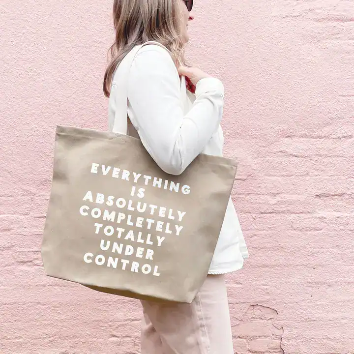 Everything is Under Control - Stone Canvas Tote Bag - Image 2