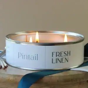 Fresh Linen Triple Wick Candle