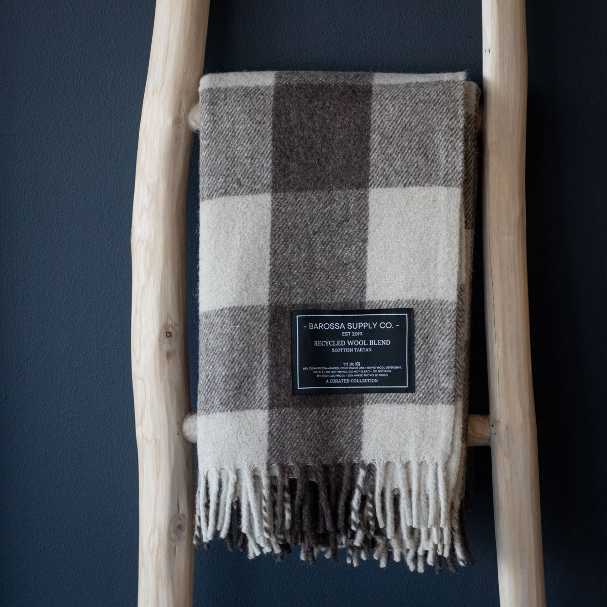 Mocha Scottish Tartan Blanket