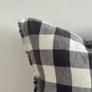 Linen Cushion Cover 45×45 – Navy Check 4