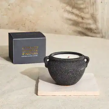 Terracotta Pottery Candle - Charcoal & Matcha - Image 3