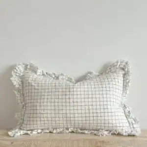 Ruffled Linen Cushion Cover 2