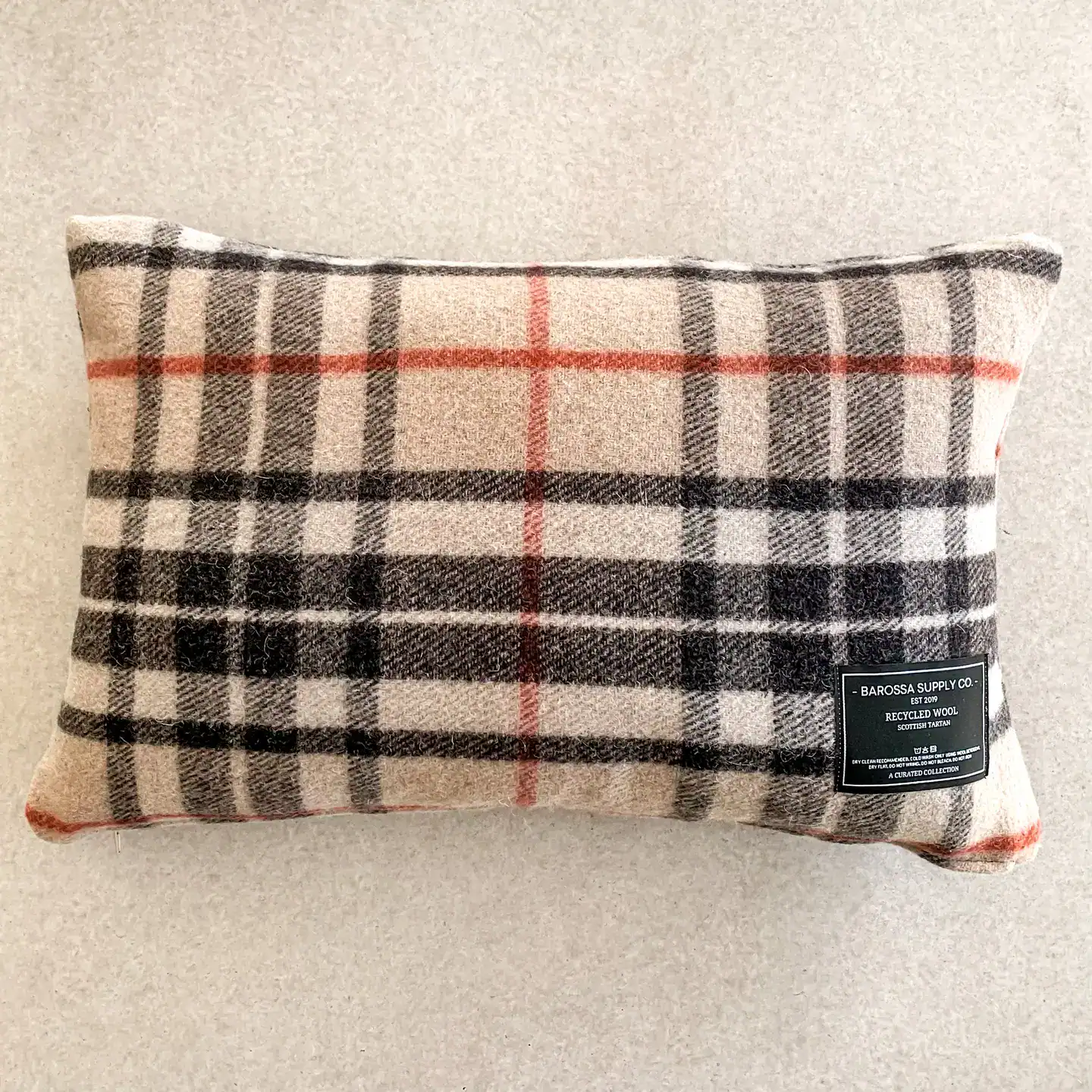Camel Scottish Tartan Cushion