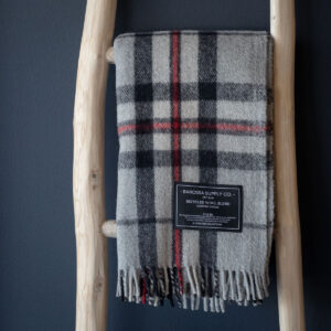 Grey Scottish Tartan Blanket