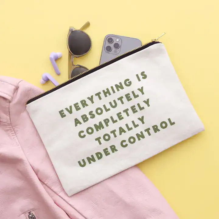 Under Control - Large Canvas Pouch - Image 5