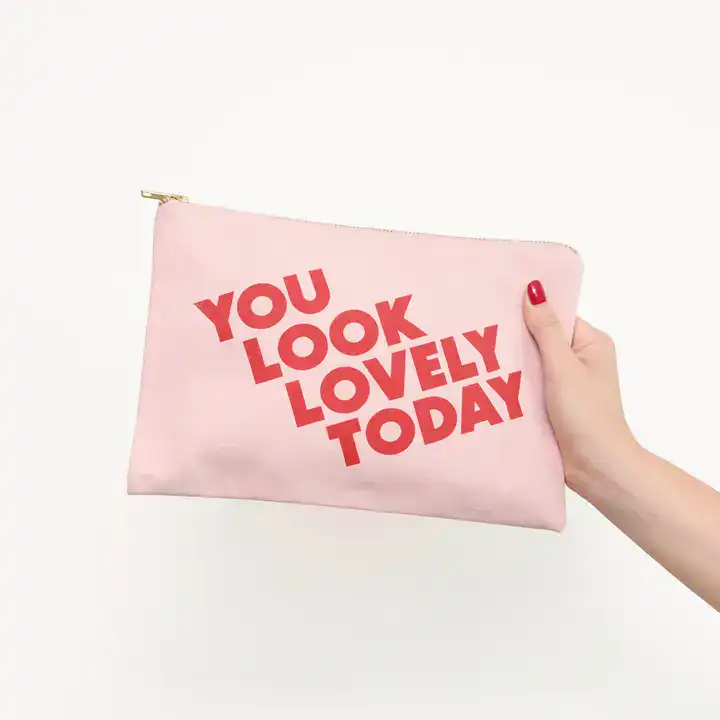 You Look Lovely Today - Blush Pink Pouch