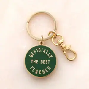 Officially the Best Teacher Enamel Keyring