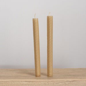 Beeswax Rolled Dinner Candle Pair