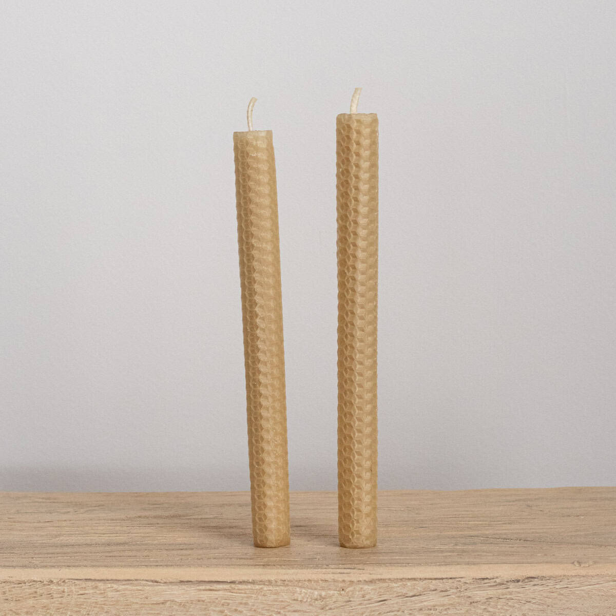 Beeswax Rolled Dinner Candle Pair