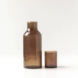 Handblown Smoke Glass Carafe