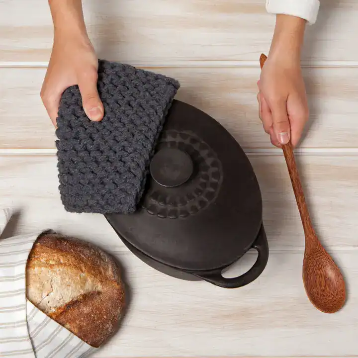 Slate Grey Knit Potholder - Image 2