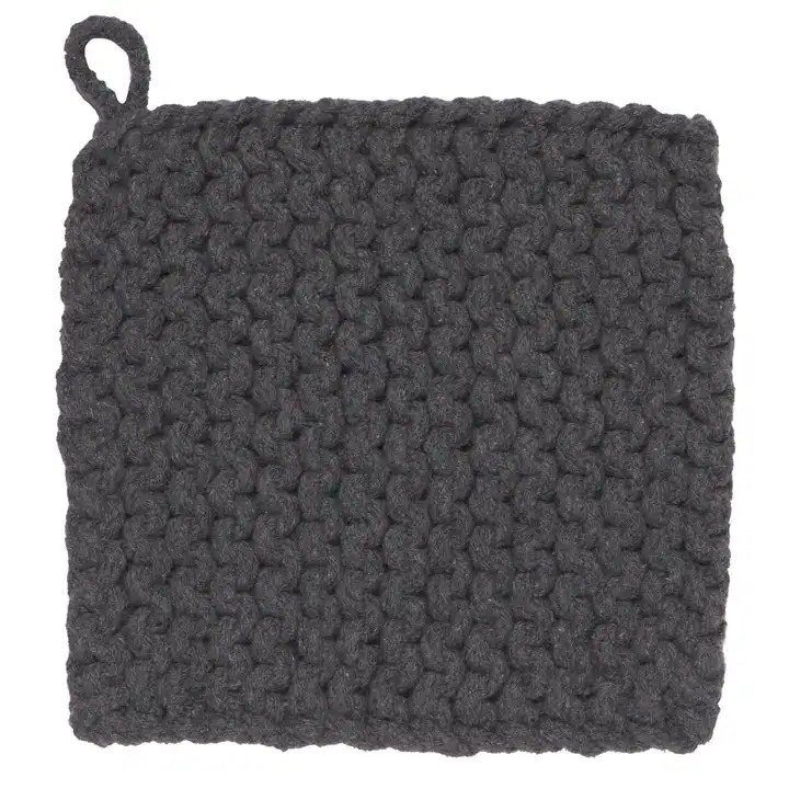 Slate Grey Knit Potholder