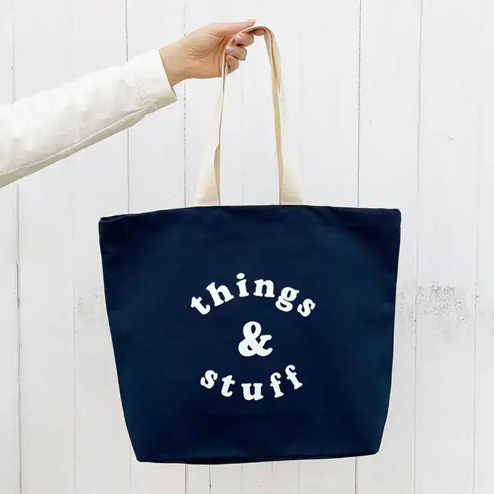 Things & Stuff - Midnight Bue Canvas Tote Bag