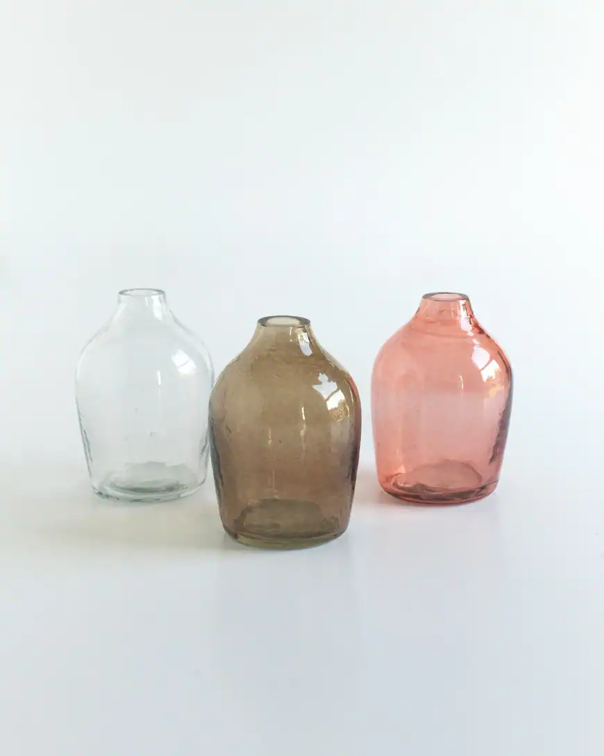 Handblown Clear Bud Vase 11.5cm - Image 2