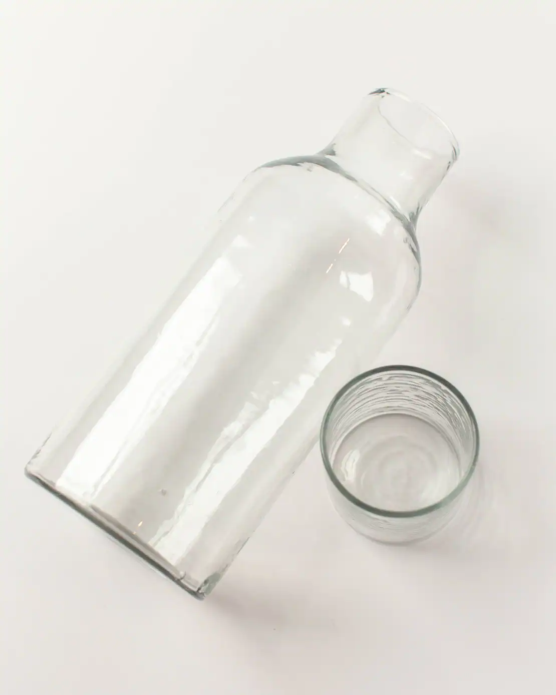 Handblown Clear Glass Carafe