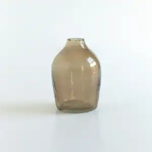 Handblown Grey Bud Vase 11.5