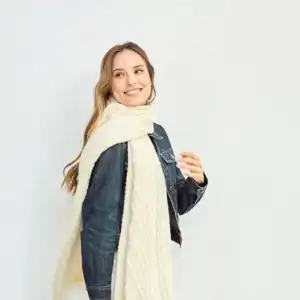 Cream Merino Scarf