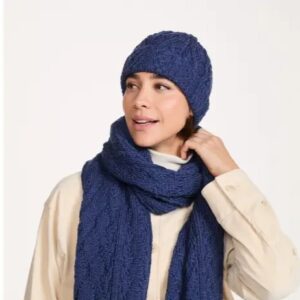 Navy Merino Scarf