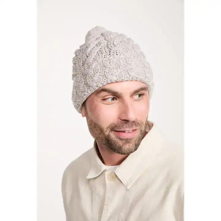 Natural Beanie with Pom Pom - Image 3
