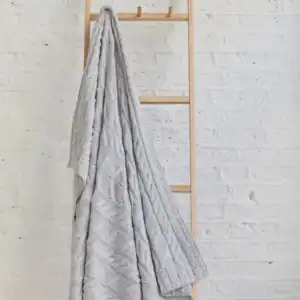 Light Grey Cable Blanket