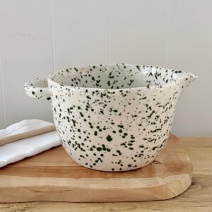 Green Splatter Ceramic Pouring Bowl