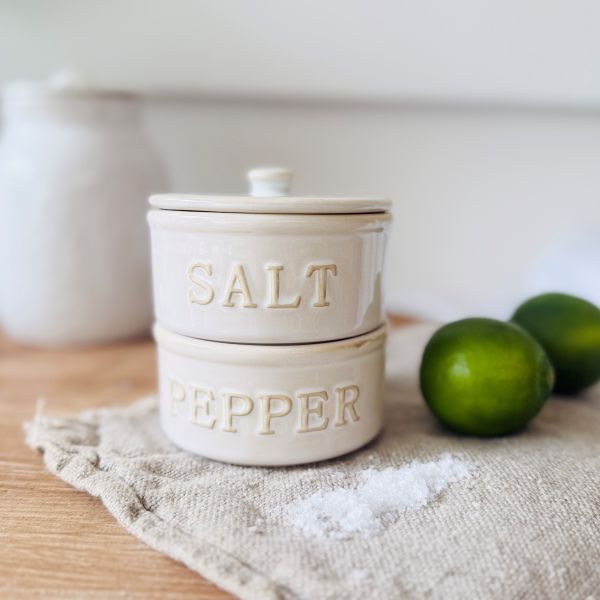Ceramic Salt & Pepper Stack