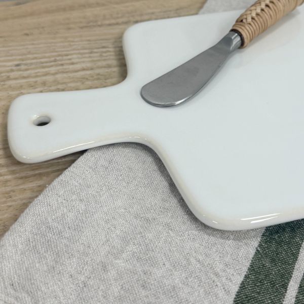 White Ceramic Serving Board - Image 2
