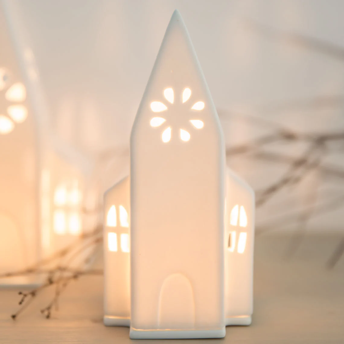 Tealight House - Church 18cm - Image 2